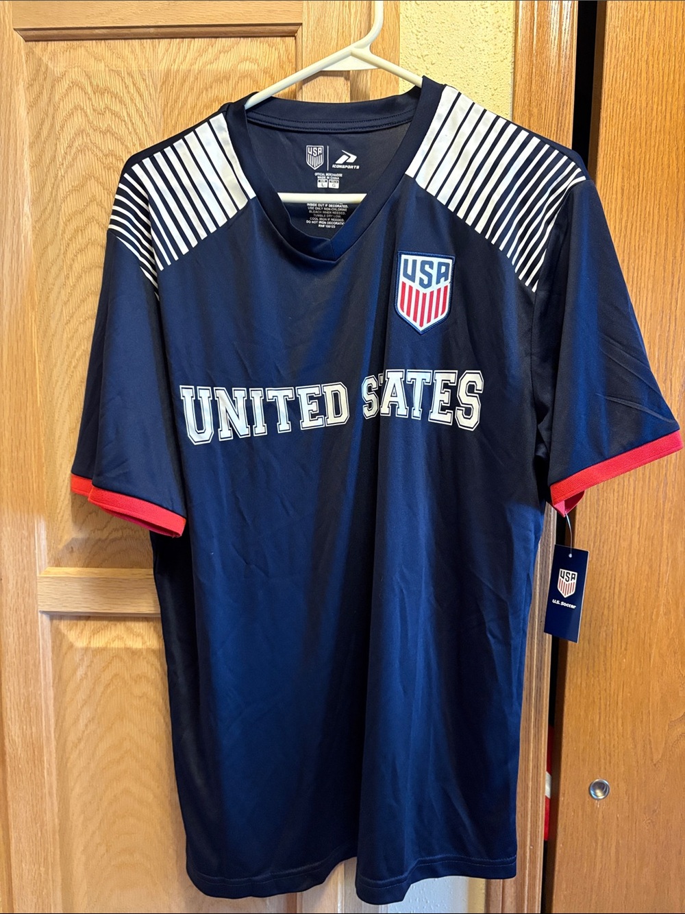 USA United States Navy Blue Soccer Jersey Large